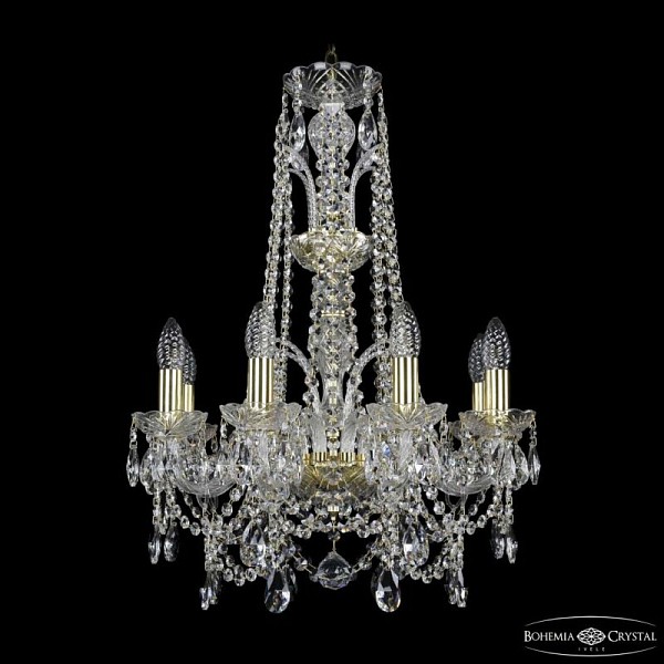 Подвесная люстра Bohemia Ivele Crystal 1411 золото арт. 1411/8/160/XL-65 G