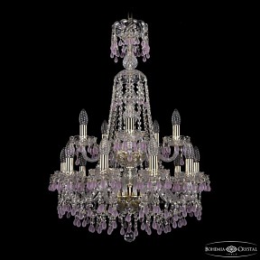 Подвесная люстра Bohemia Ivele Crystal 1410 золото арт. 1410/10+5/195/XL-84/2d G V7010