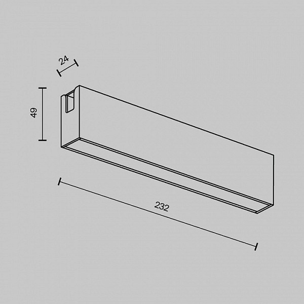 Накладной светильник Maytoni Technical Basis металл арт. TR151-1-12W3K-PT