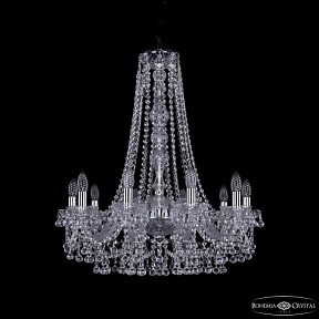 Подвесная люстра Bohemia Ivele Crystal 1409 никель арт. 1409/10/240/h-76 Ni