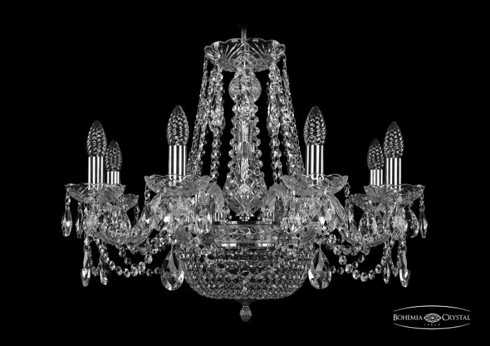 Подвесная люстра Bohemia Ivele Crystal 1415 никель арт. 1450/8/160/250 Ni