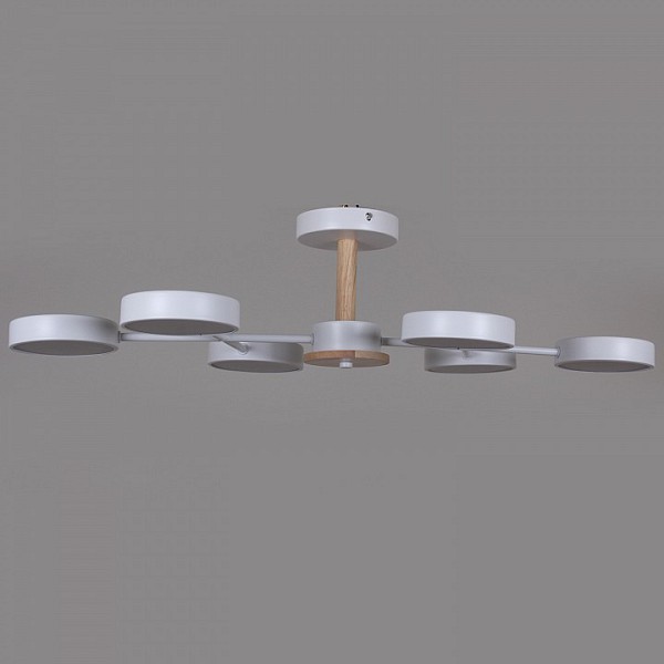 Люстра на штанге Reluce  белый арт. 03335-0.3-06 WH+WOOD