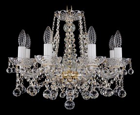Подвесная люстра Bohemia Ivele Crystal 1413 желтый арт. 1413/8/165/G/Balls