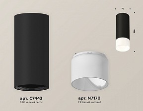 Накладной светильник Ambrella Light XS черный арт. XS7443016