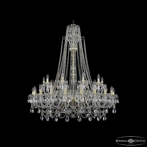 Подвесная люстра Bohemia Ivele Crystal 1411 золото арт. 1411/20+10/400/XL-130 G