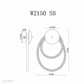 Бра iLedex Cross черный арт. W2150 SB