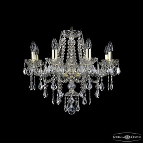 Подвесная люстра Bohemia Ivele Crystal 1415 золото арт. 1415/8/200 G Leafs