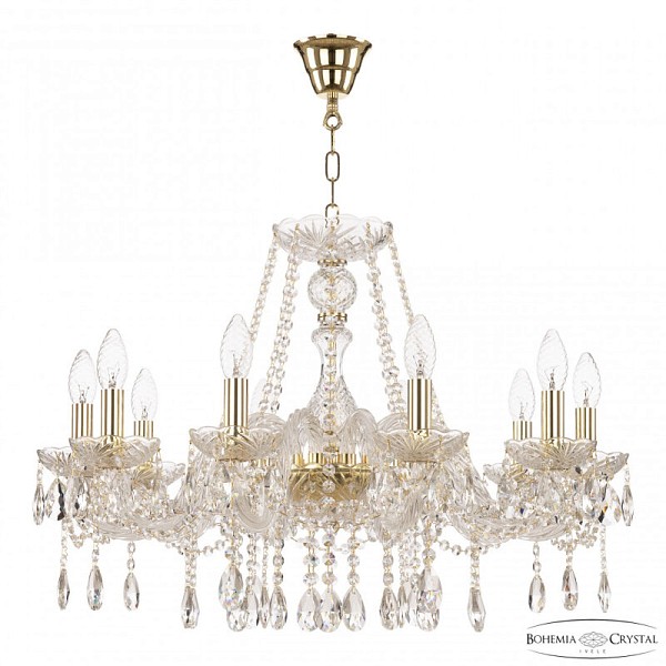 Подвесная люстра Bohemia Ivele Crystal 116 золото арт. 116/10/240 G