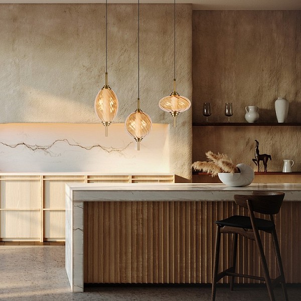 Подвесной светильник Loft it Helix бронза арт. 10421/C Amber