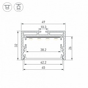 Профиль Arlight SL-LINE металл арт. 059806