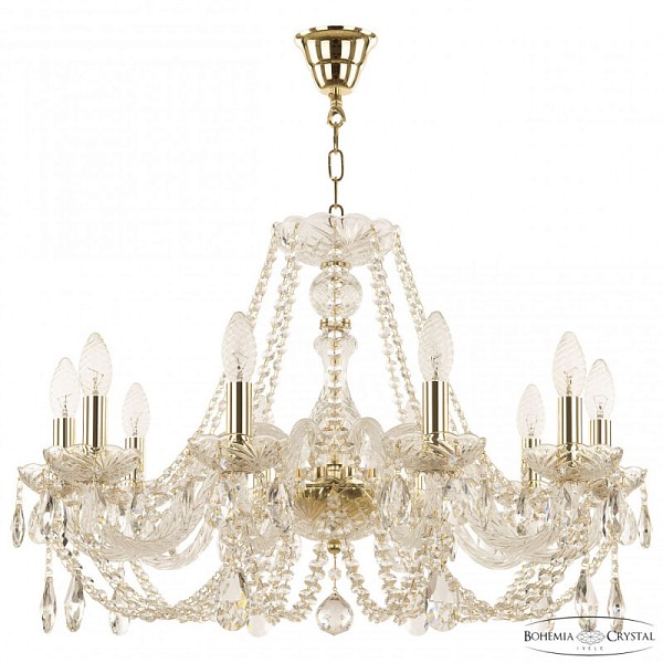 Подвесная люстра Bohemia Ivele Crystal 101 золото арт. 101/10/240 G