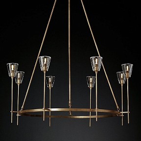 Подвесная люстра Imperiumloft Torche De Verre Round Chandelier 8 латунь арт. 40.1551