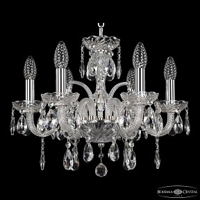 Подвесная люстра Bohemia Ivele Crystal 118 никель арт. 118/6/141 Ni
