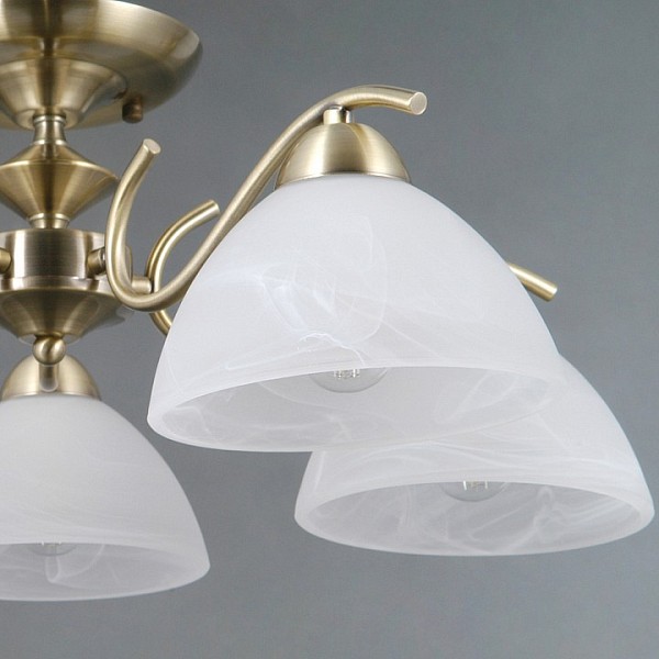 Люстра на штанге ILLUMICO  бронза арт. IL0905-5CSQ-26 AB ELITE