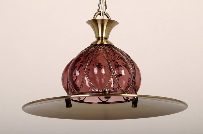 Подвесной светильник Abrasax Cornelia бронза арт. 2232/1(purple)