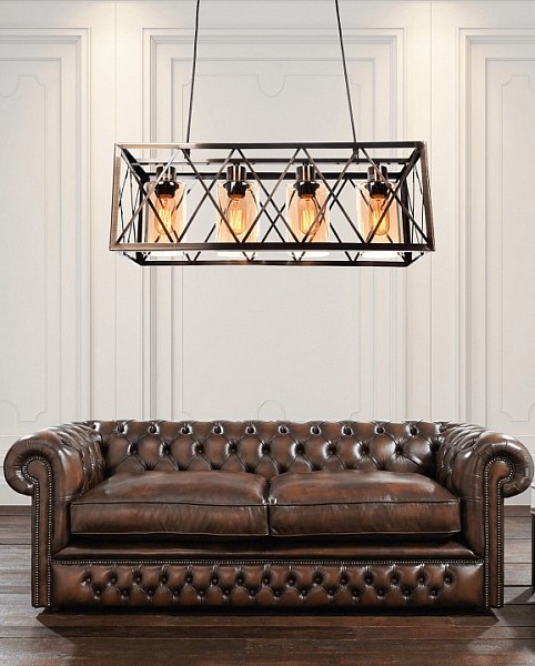 Подвесной светильник LUMINA DECO Nortis бронза арт. LDP 11775-4