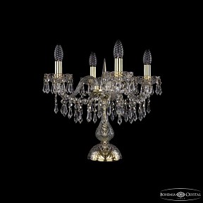 Настольная лампа декоративная Bohemia Ivele Crystal 1403 золото арт. 1403L/4/141-39 G