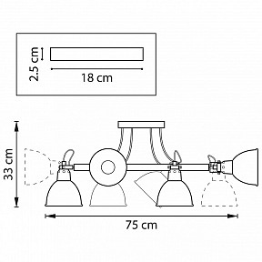 Люстра на штанге Lightstar Acrobata черный арт. 761060