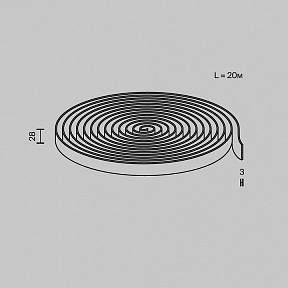 Трек Maytoni Conductive textile tape Parity серый арт. TRX130-1.20GR