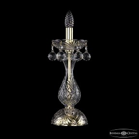 Настольная лампа декоративная Bohemia Ivele Crystal 1409 золото арт. 1409L/1-35 G