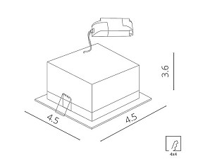 Встраиваемый светильник Arte Lamp Grill черный арт. A3153PL-1BK