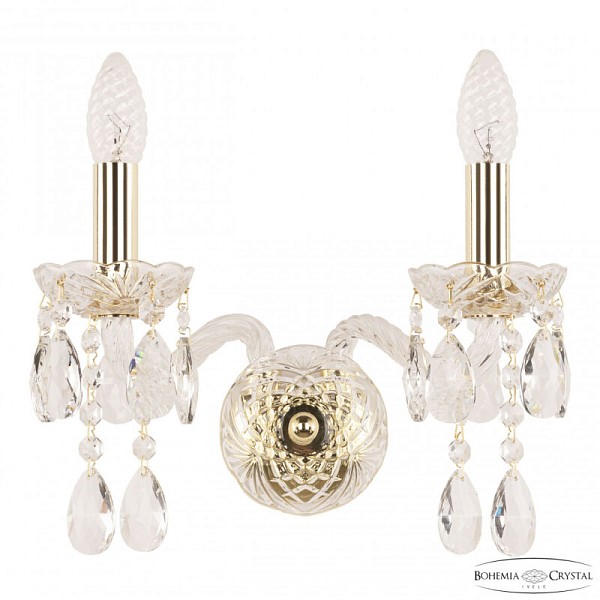 Бра Bohemia Ivele Crystal 107 золото арт. 107B/2/141 G