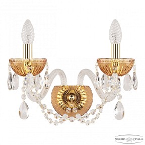 Бра Bohemia Ivele Crystal 5402 золото арт. 5402B/2/165 G Amber/M-1G