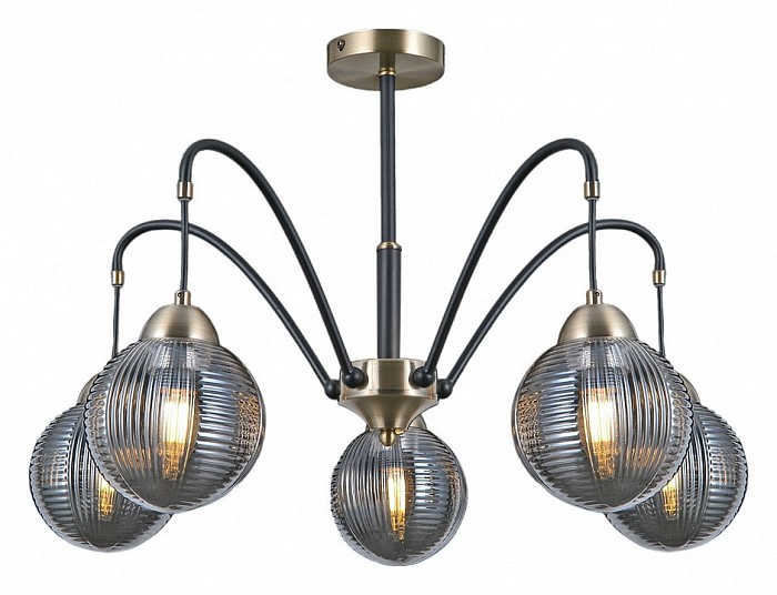 Люстра на штанге ILLUMICO  бронза арт. IL0433-5PSQ-79 BK AB