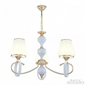 Подвесная люстра Arte Milano Florentia-2387 белый арт. 302387/3 Wh/Gd