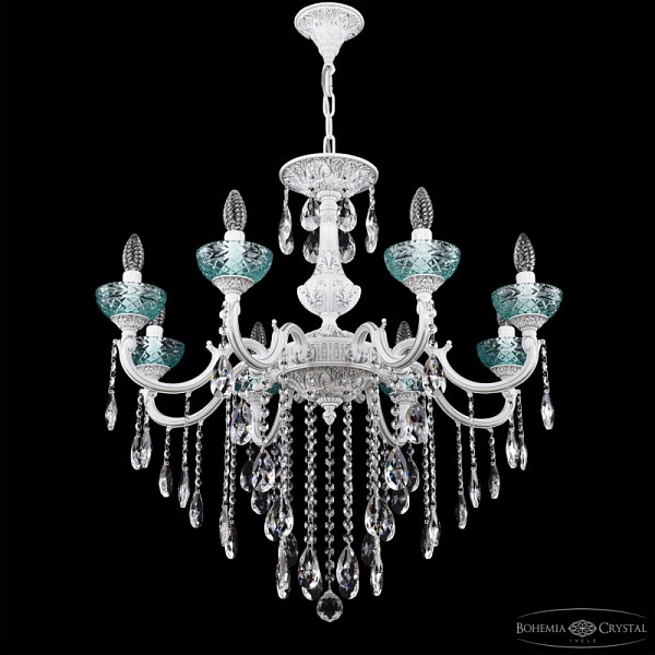 Подвесная люстра Bohemia Ivele Crystal AL7801 белый арт. AL78101/8/250 B WMN P Birusa/M-1F