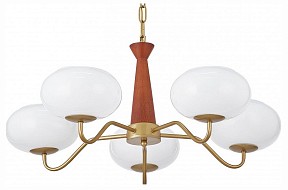 Подвесная люстра Arte Milano AM-Napoli дерево арт. 310166/D680/5 BS/WD