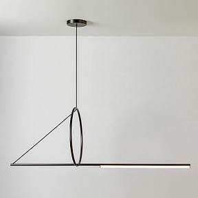 Подвесной светильник Imperiumloft Suspension Cercle Et Trait – Graphite Satine черный арт. 40.1282-0
