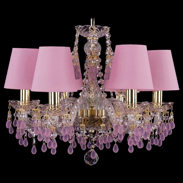 Подвесная люстра Bohemia Ivele Crystal 1410 золото арт. 1410/6/160/G/V7010/SH20