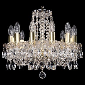 Подвесная люстра Bohemia Ivele Crystal 1402 золото арт. 1402/12/141/G