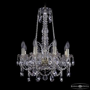 Подвесная люстра Bohemia Ivele Crystal 1411 золото арт. 1411/8/141/h-62 G