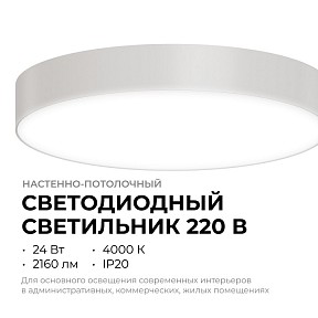 Накладной светильник Apeyron Electrics  белый арт. 18-159