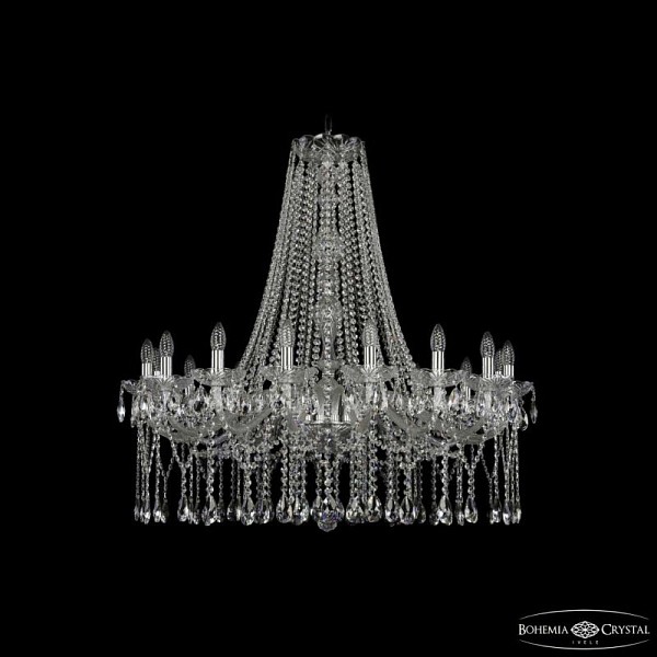 Подвесная люстра Bohemia Ivele Crystal 1413 никель арт. 1413/16/360/h-100 Ni