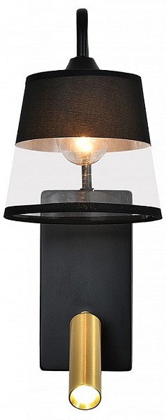 Бра с подсветкой Escada 598 черный арт. 598/1A Black/Brass