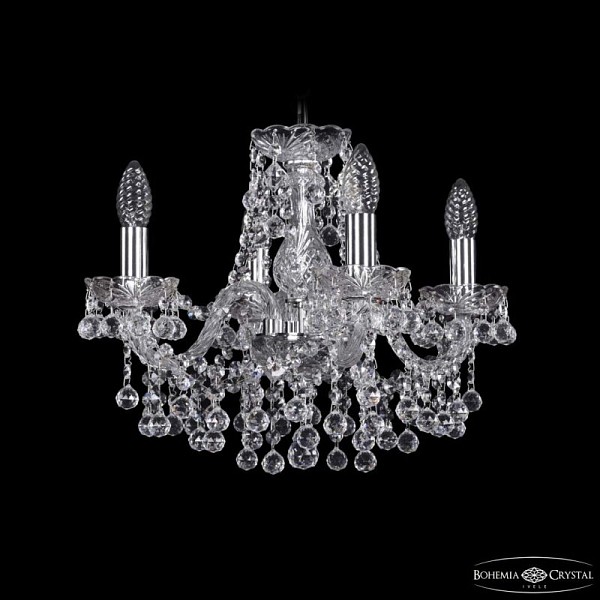 Подвесная люстра Bohemia Ivele Crystal 1409 никель арт. 1409/4/141 Ni