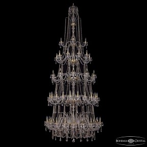Подвесная люстра Bohemia Ivele Crystal 1411 золото арт. 1411/20+20+10+10+5/460/5d G