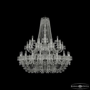 Подвесная люстра Bohemia Ivele Crystal 1410 никель арт. 1410/20+10+5/400/2d Ni V0300
