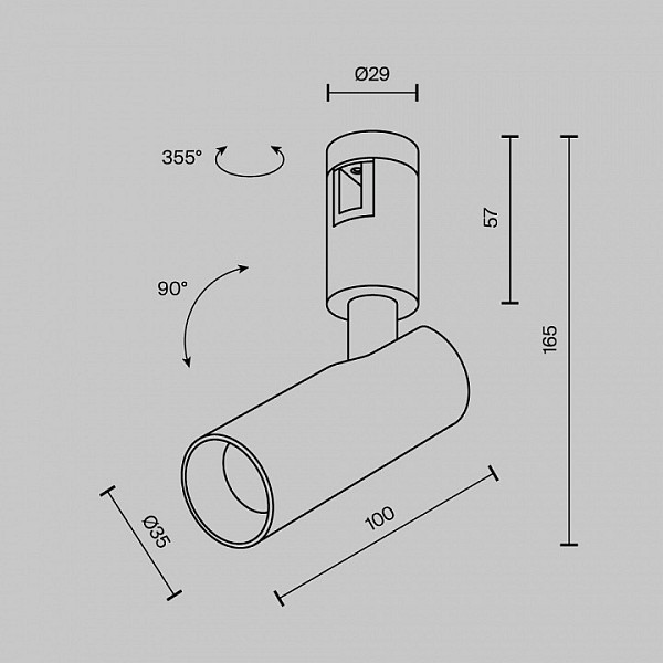 Светильник на штанге Maytoni Technical Focus Led металл арт. TR144-1-5W4K-W-PT