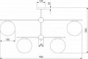 Люстра на штанге Eurosvet Marbella черный арт. 60147/6 черный