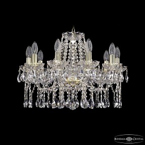 Подвесная люстра Bohemia Ivele Crystal 1413 золото арт. 1413/10/200 G