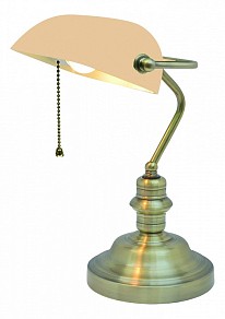 Настольная лампа офисная Arte Lamp Banker бронза арт. A2493LT-1AB