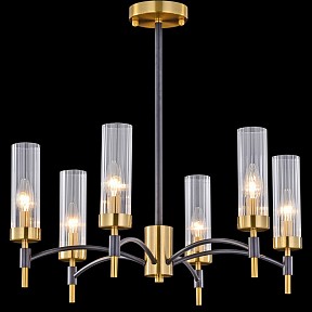 Люстра на штанге ILLUMICO BRASS TUBO бронза арт. IL5177-6PLS-29 BRASS TUBO