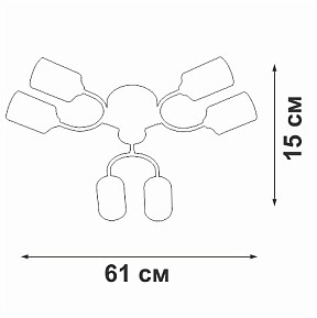 Потолочная люстра Vitaluce V2822 черный арт. V2822-1/6PL