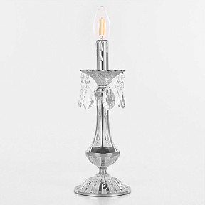 Настольная лампа декоративная Bohemia Ivele Crystal AL77 никель арт. AL77100L/1-32 NW