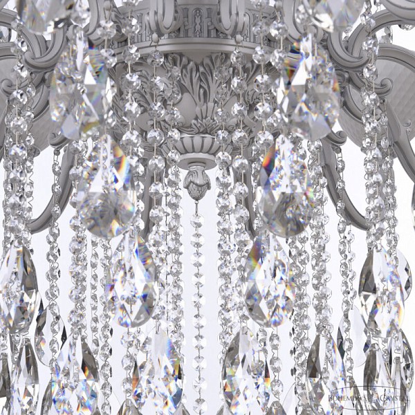 Подвесная люстра Bohemia Ivele Crystal AL7801 белый арт. AL78101/16+8+8/300/3d B WMN P1 U Wave