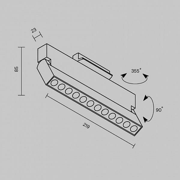 Накладной светильник Maytoni Technical Points черный арт. TR224-1-12WCCT-M-B